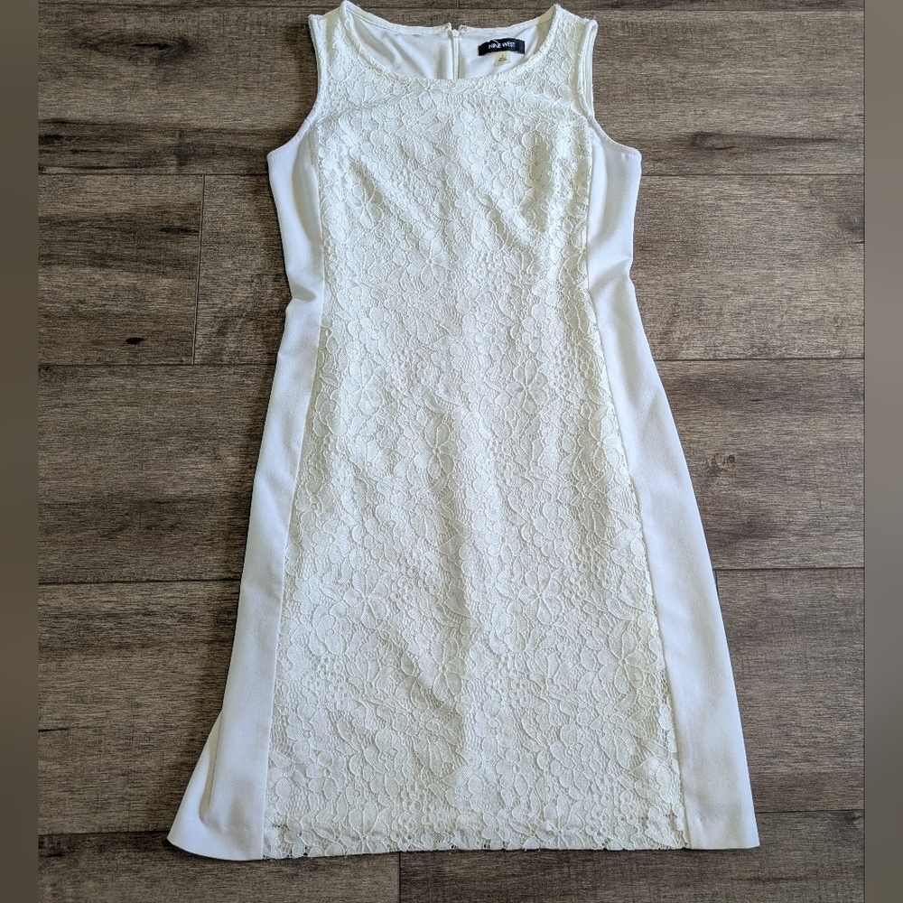 Nine West White Lace Mini Dress - Picture 2 of 6